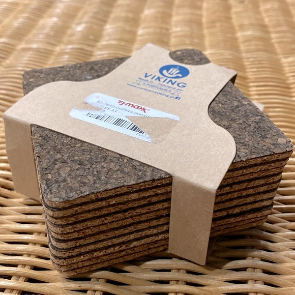 Viking Kitchen Nwt Viking Cork A Natures Product Coasters Count Oak